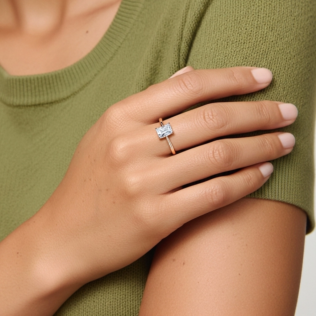 Solitaire Engagement Ring 1.00ct Moissanite