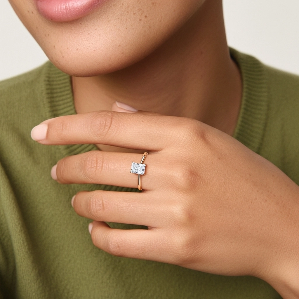 Solitaire Engagement Ring 1.00ct Moissanite