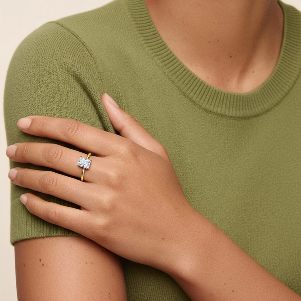 Solitaire Engagement Ring 1.00ct Moissanite