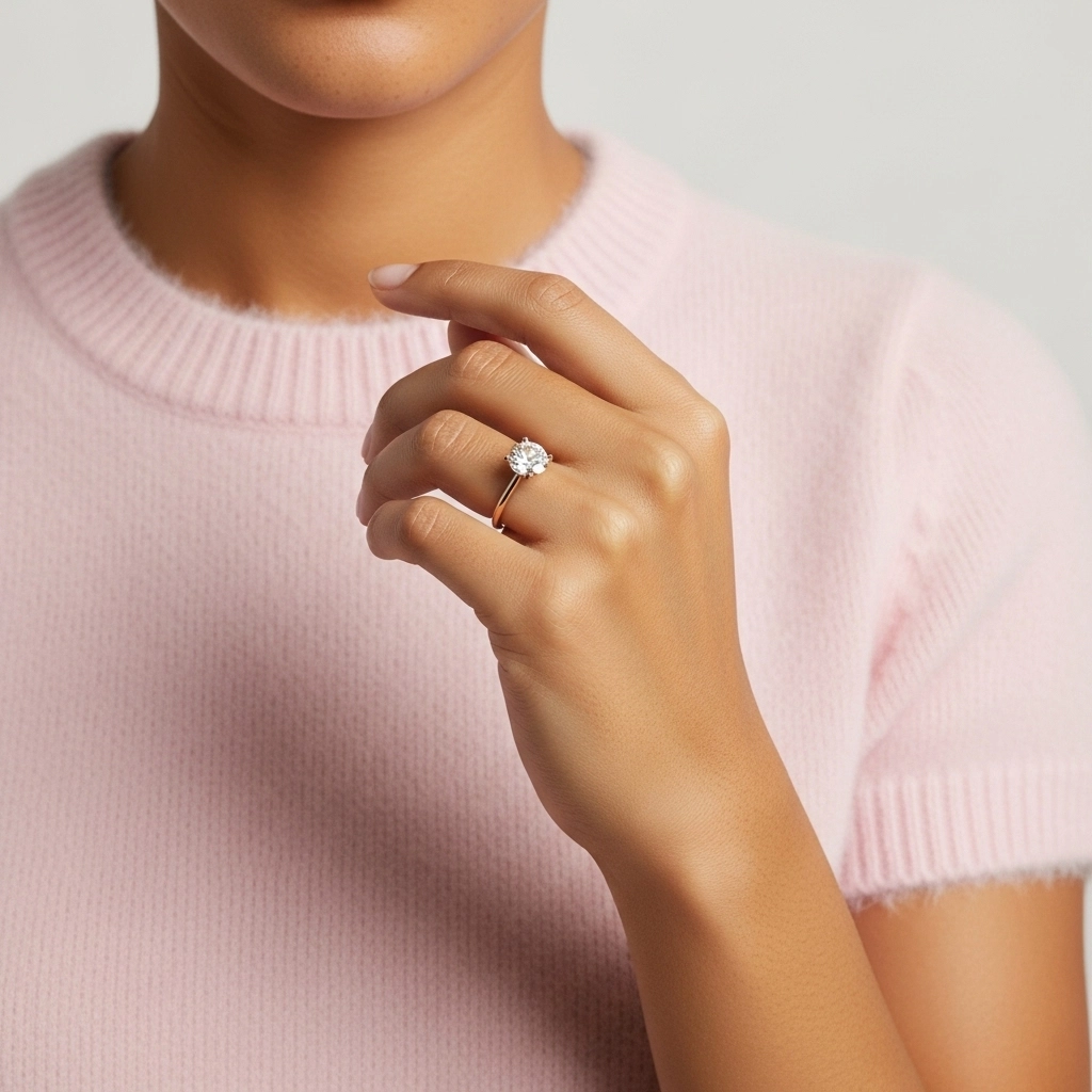 Solitaire Engagement Ring 1.00ct Moissanite