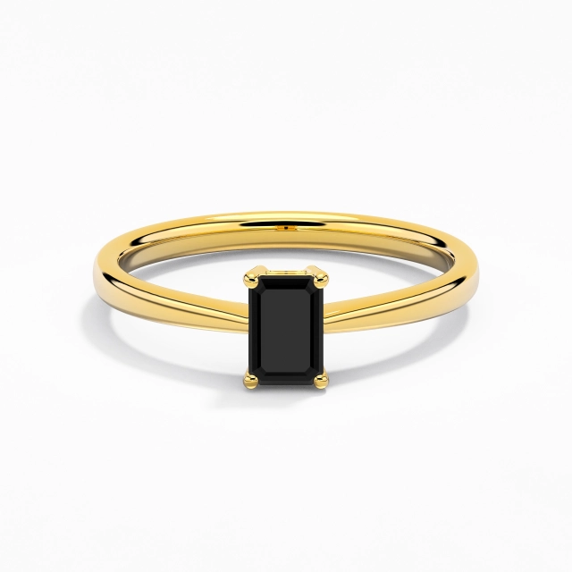 Conique Inversée Sobre Solitaire Bague de fiançailles Zircon cubique 0.80ct Émeraude Argent sterling 925