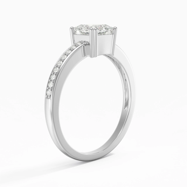 Platinum Pavé Channel Engagement Ring