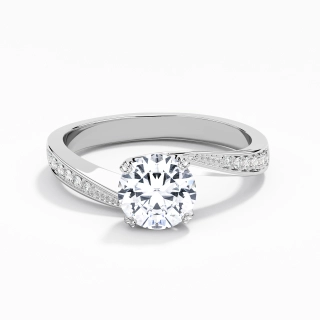 Pavé Bague de fiançailles 1.00ct Moissanite