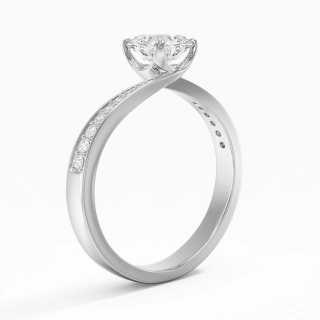 Pavé Engagement Ring 1.00ct Moissanite