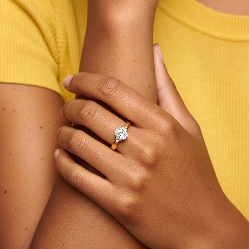 Grupo Anillo de Compromiso 1.50ct Moissanita