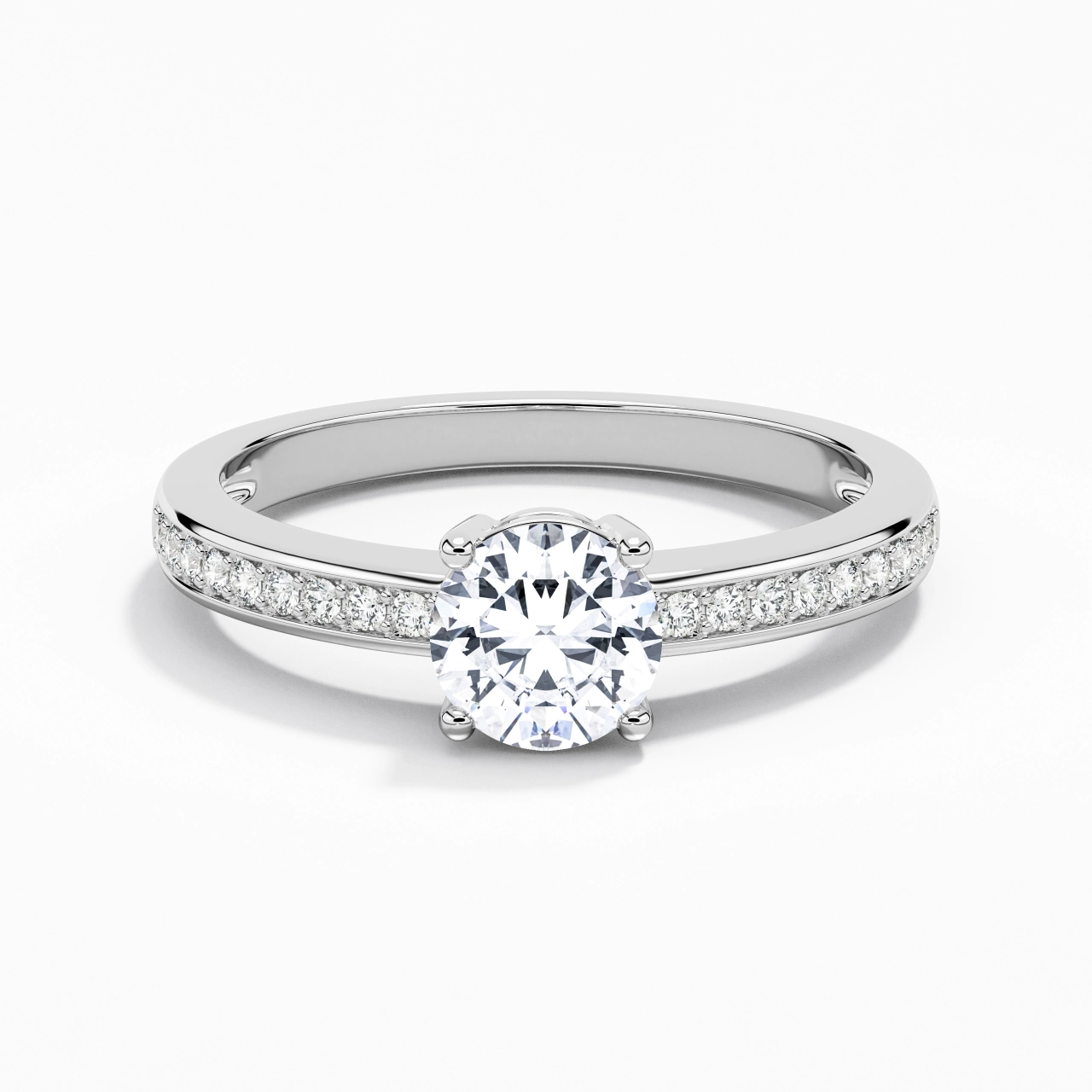 925 Sterling Silver Moissanite Engagement Ring