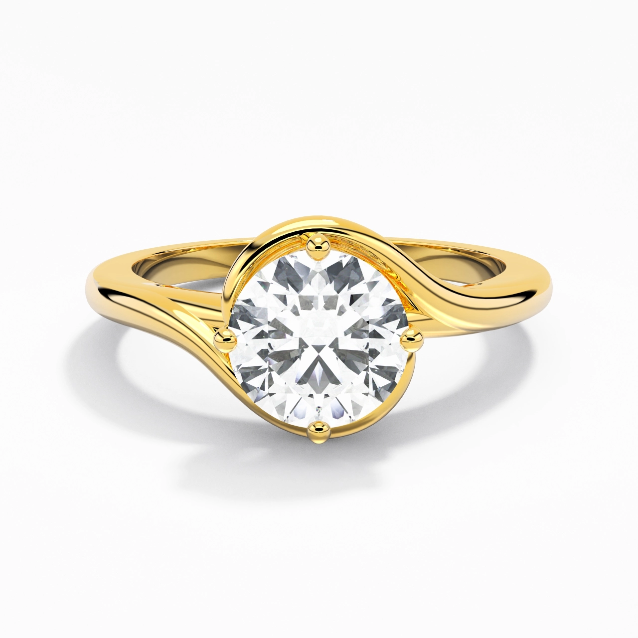 Moderne 1.50ct Moissanite Bague de fiançailles