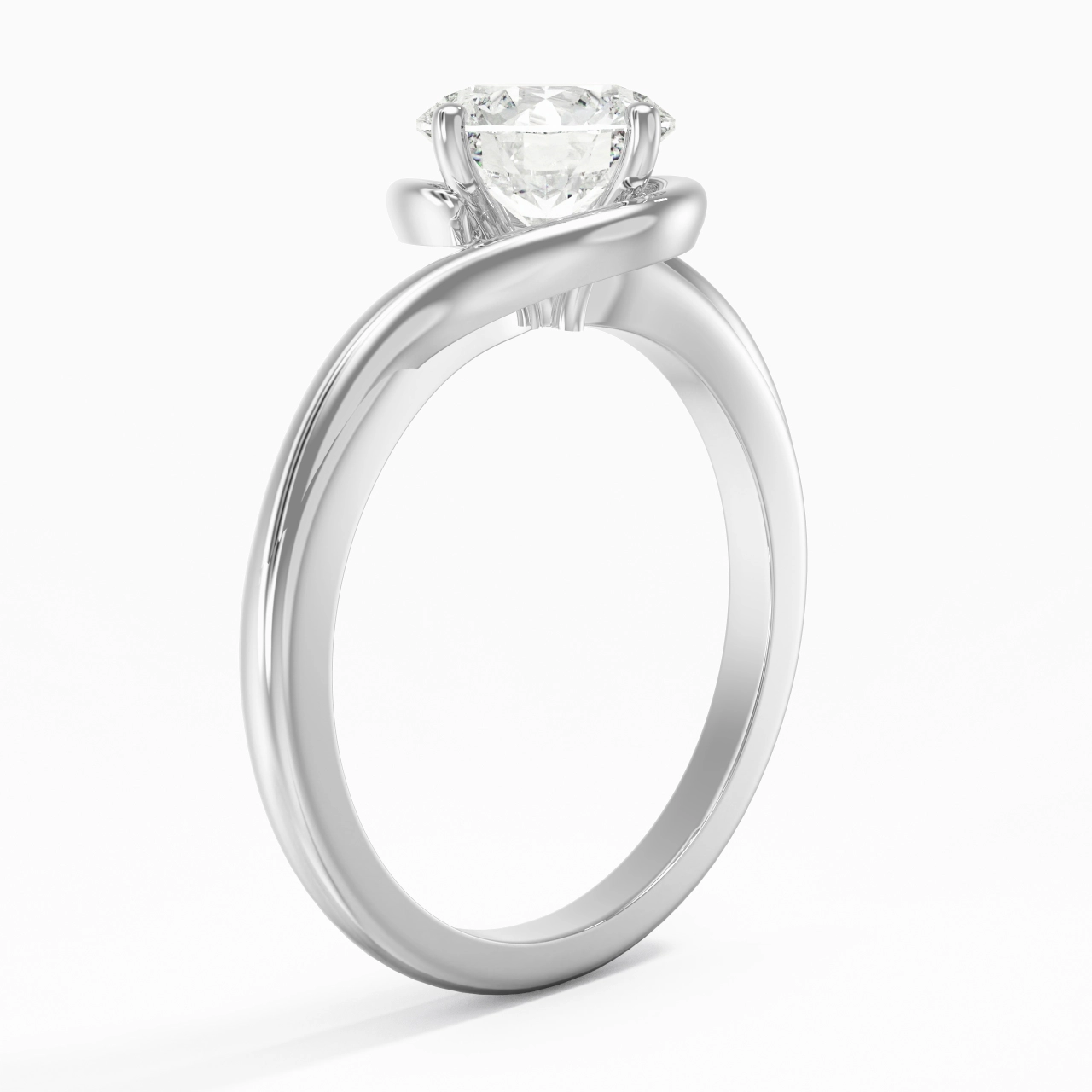 Moderne 1.50ct Moissanite Bague de fiançailles