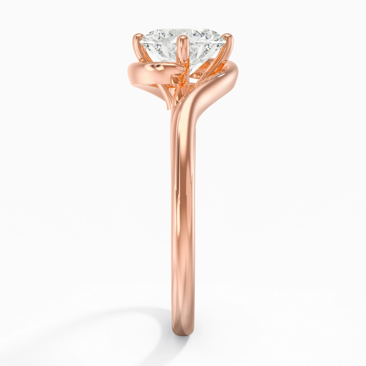 Moderne 1.50ct Moissanite Bague de fiançailles