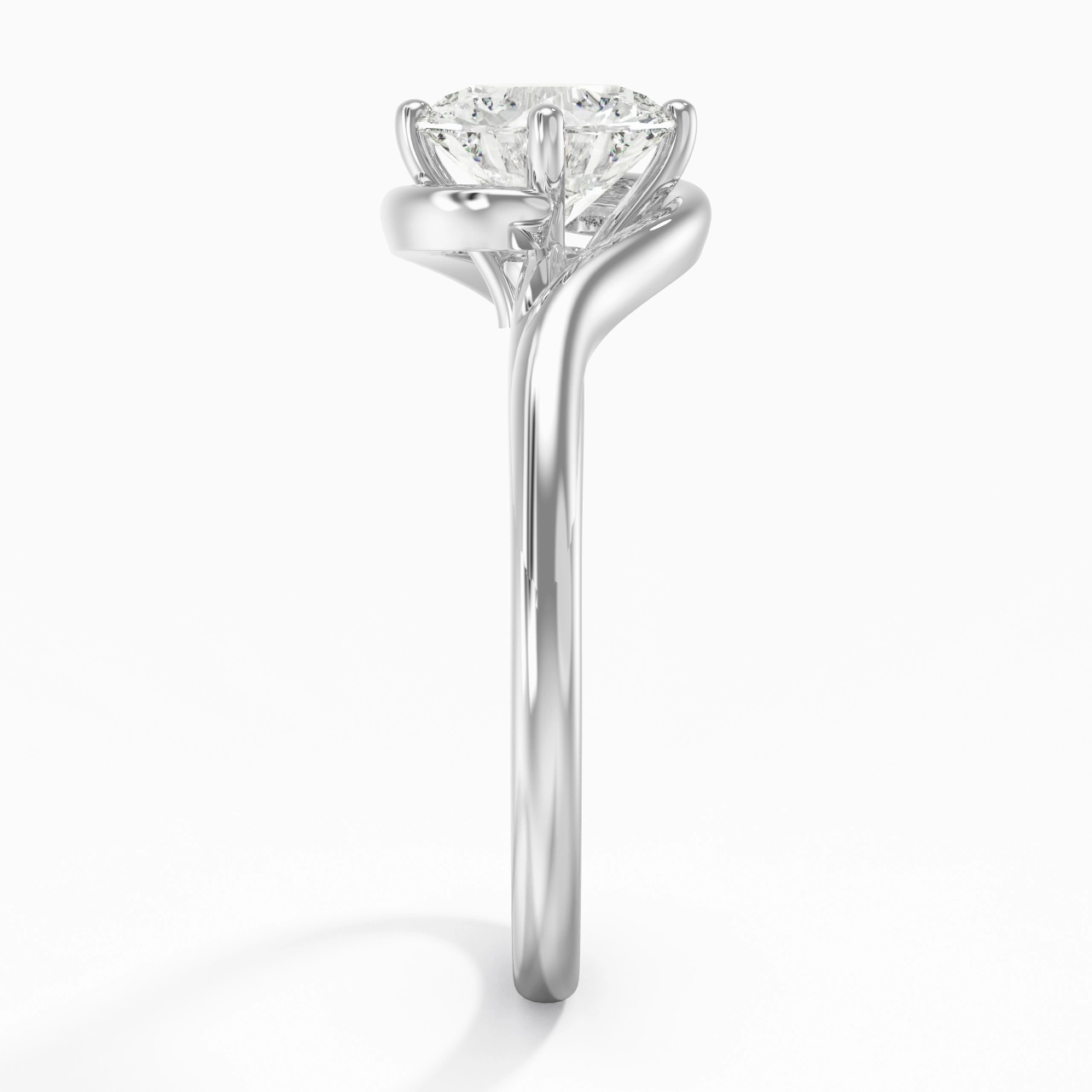 Modern 1.50ct Moissanite Engagement Ring