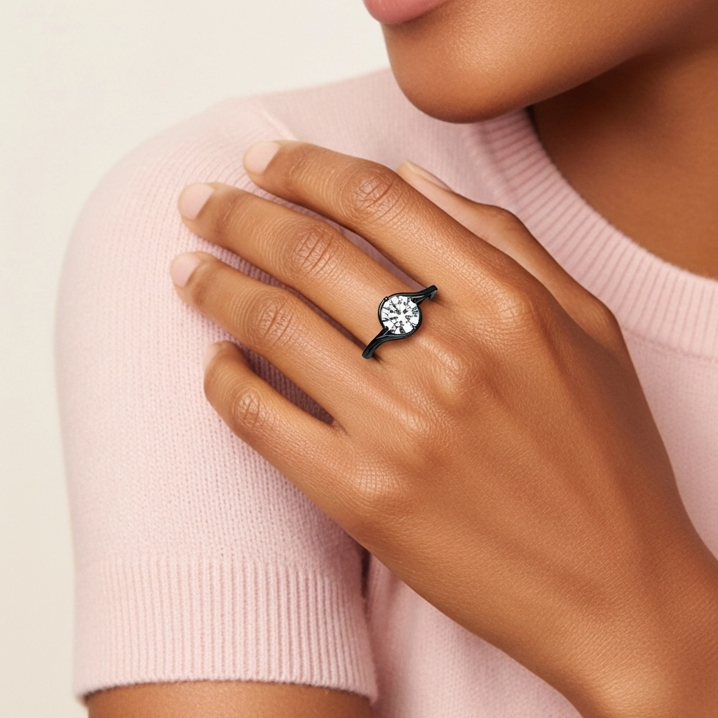 Modern 1.00ct Cubic Zirconia Engagement Ring