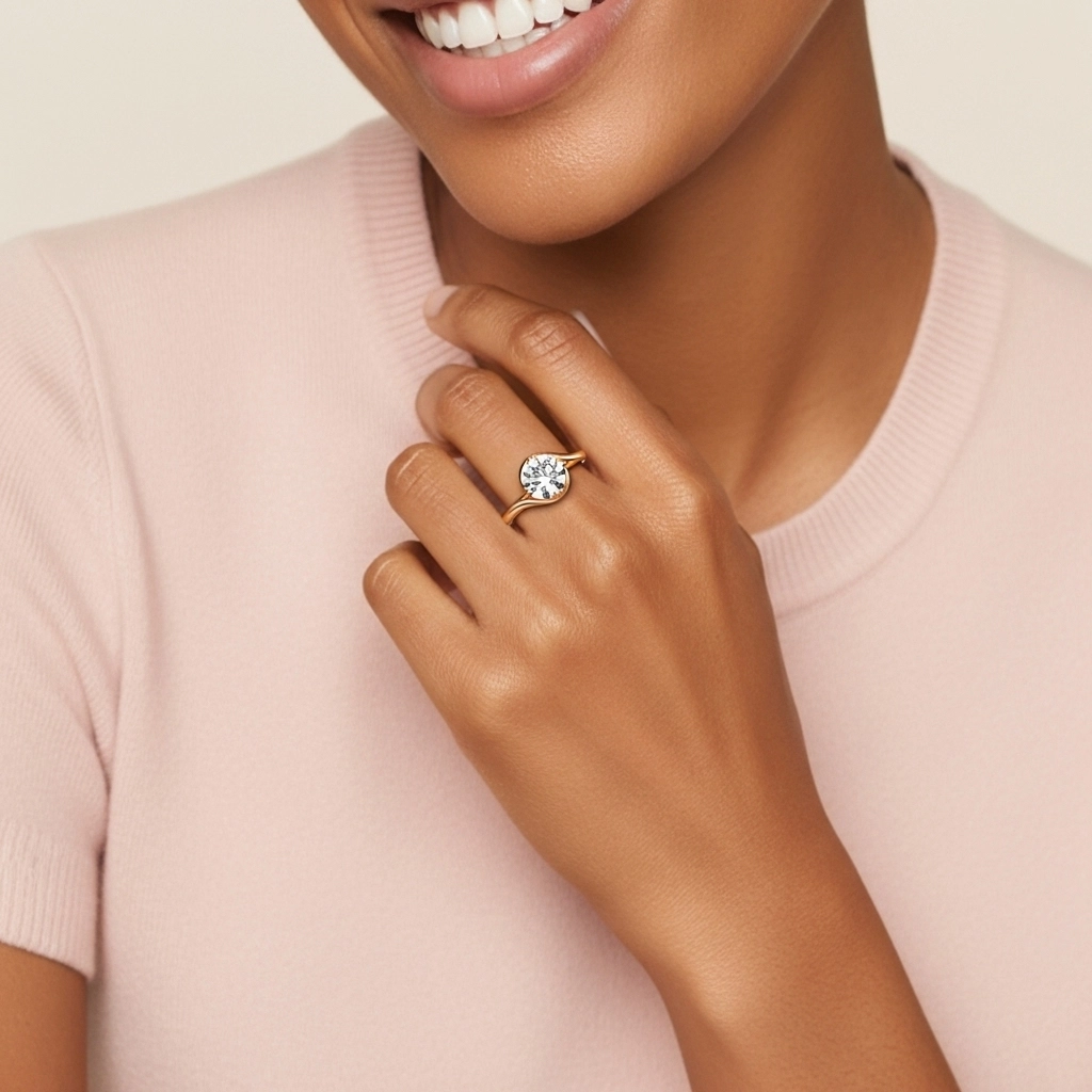 Solitaire Engagement Ring 1.00ct Moissanite