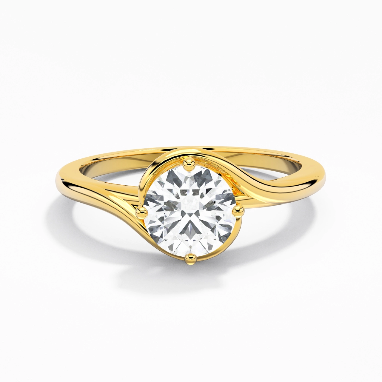 Solitaire Bague de fiançailles 1.00ct Moissanite