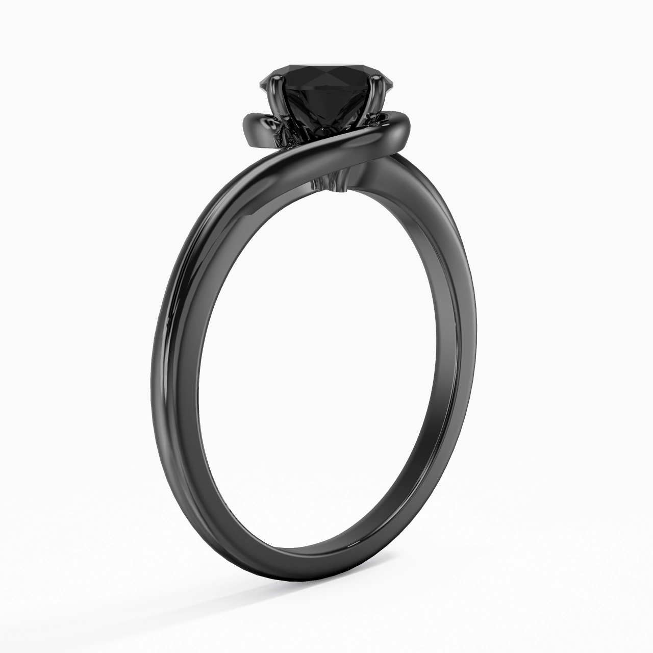 Moderne 1.00ct Zircon cubique Bague de fiançailles