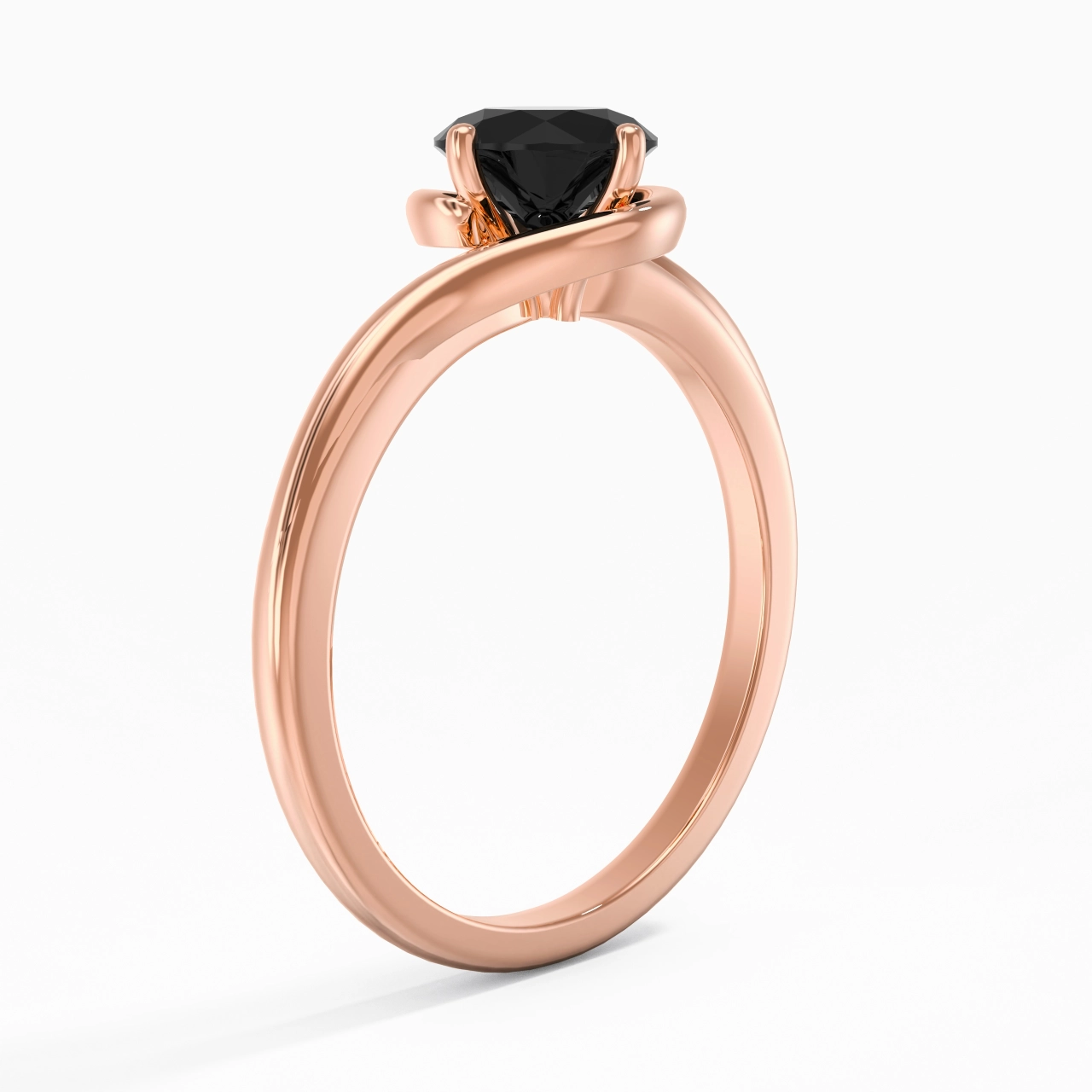 Moderne 1.00ct Zircon cubique Bague de fiançailles