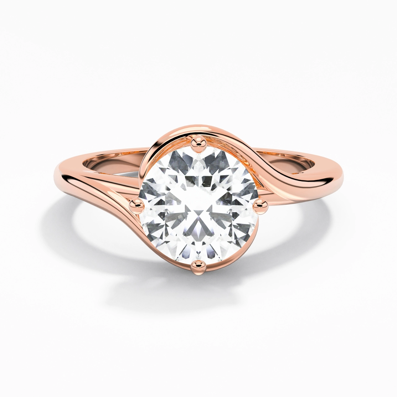 Moderne 2.00ct Moissanite Bague de fiançailles