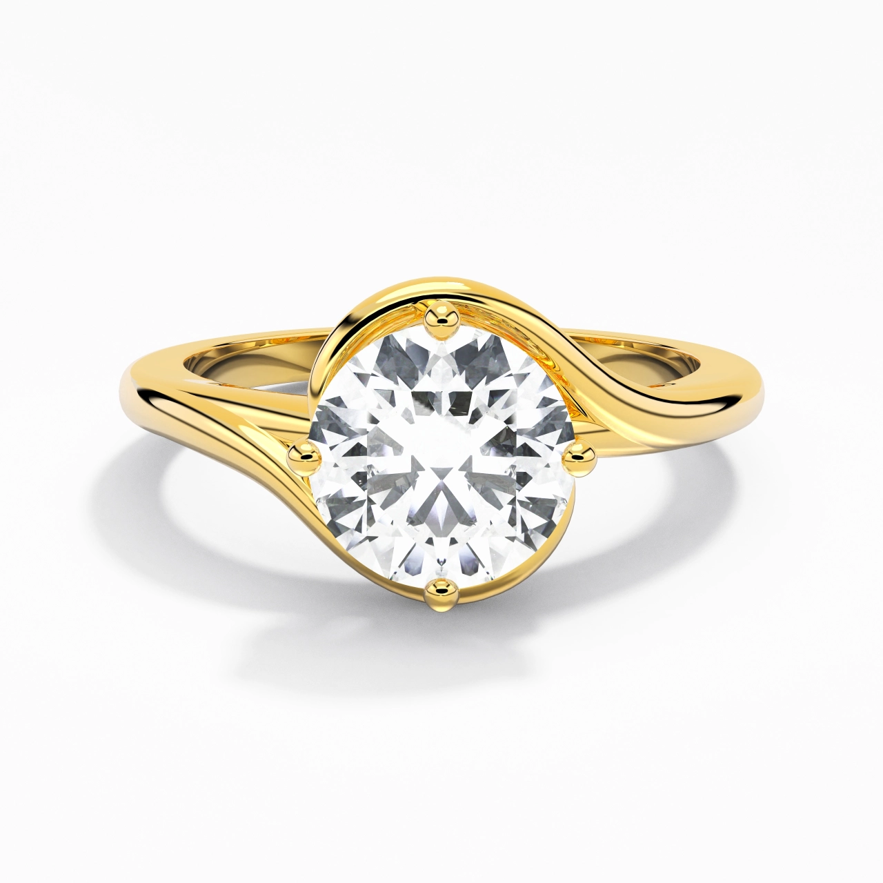 Moderne 2.00ct Moissanite Bague de fiançailles