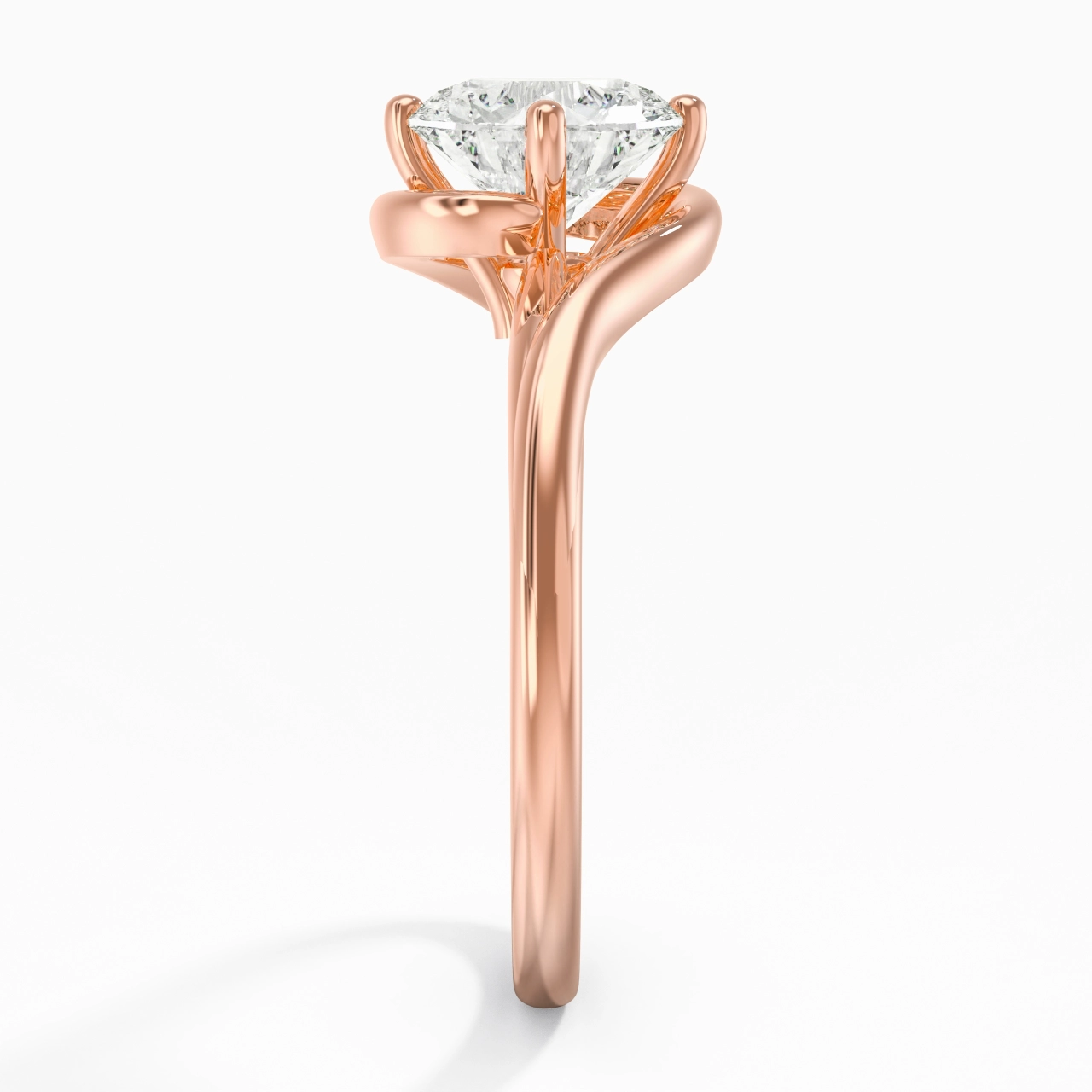 Modern 2.00ct Moissanite Engagement Ring