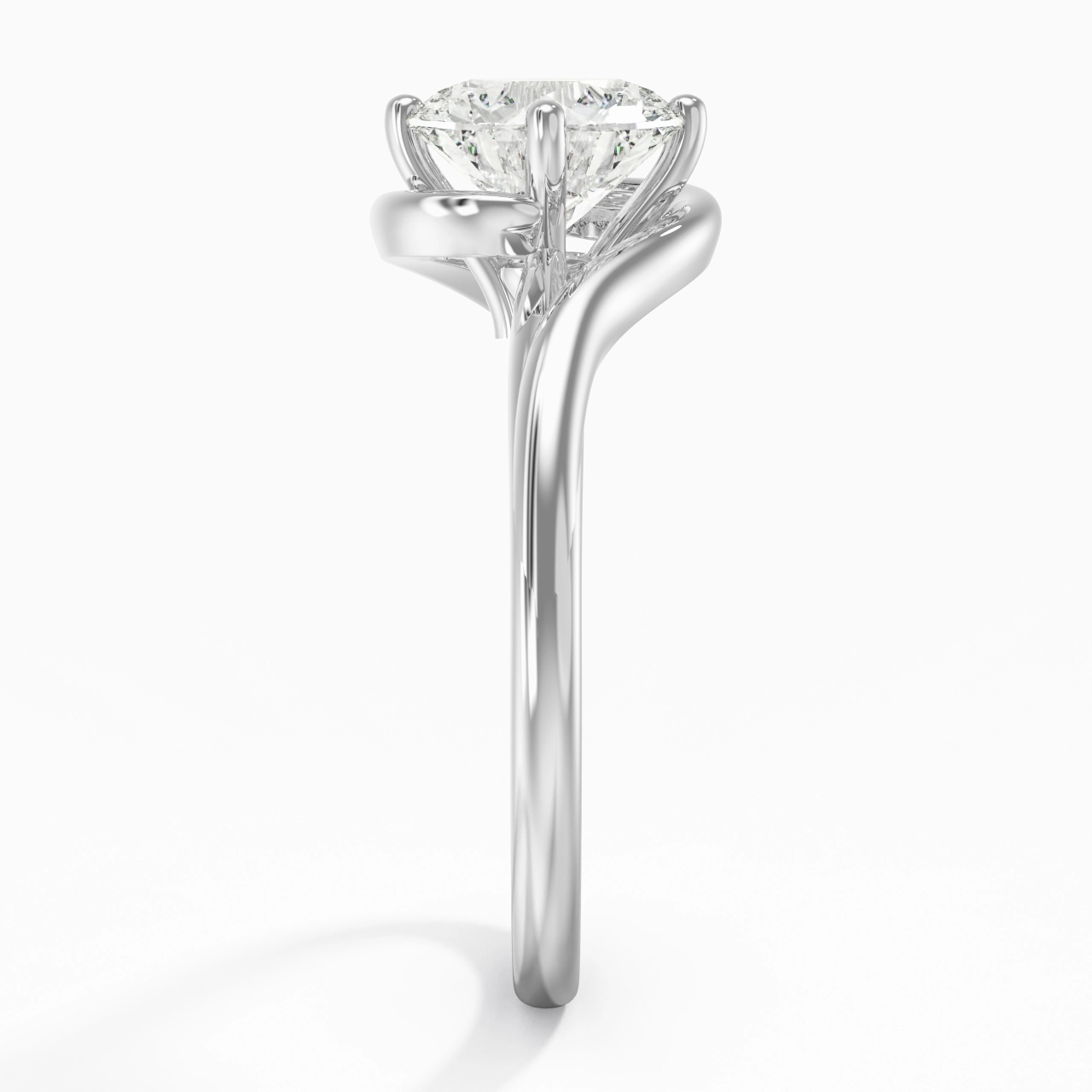 Modern 2.00ct Moissanite Engagement Ring