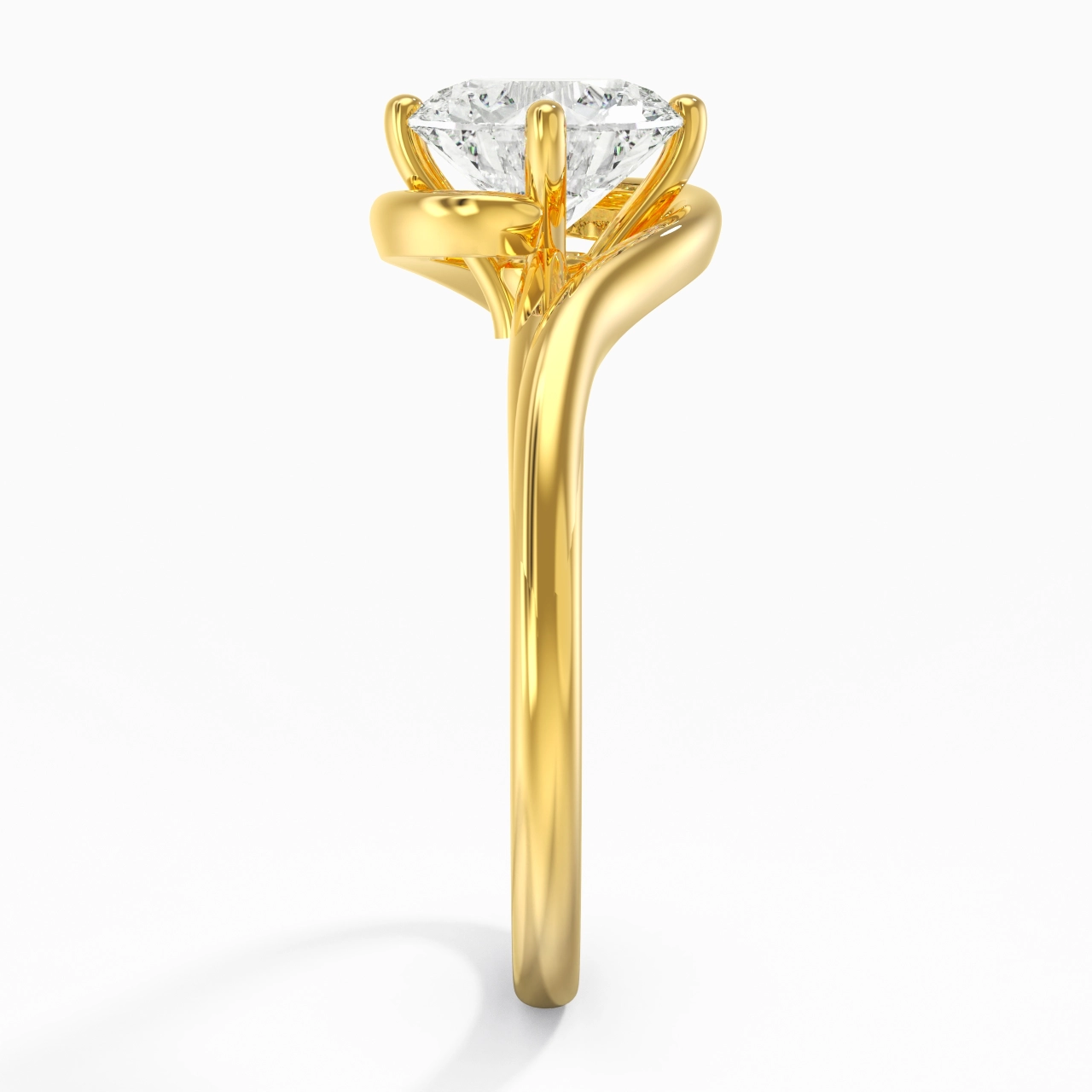 Modern 2.00ct Moissanite Engagement Ring