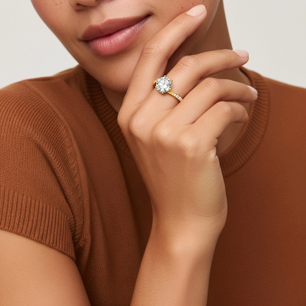 Prong Engagement Ring 1.00ct Moissanite