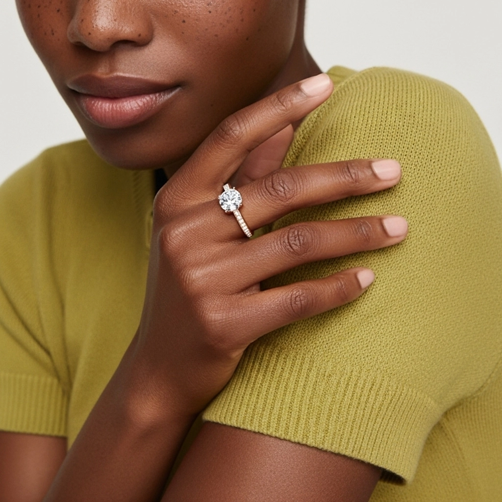 Éternel Rond Coupé Bague de fiançailles