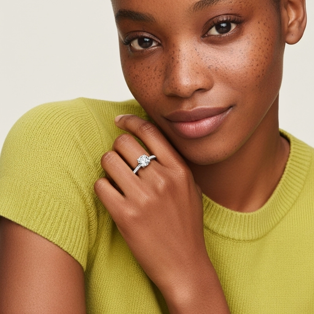 Timeless Round Cut Engagement Ring