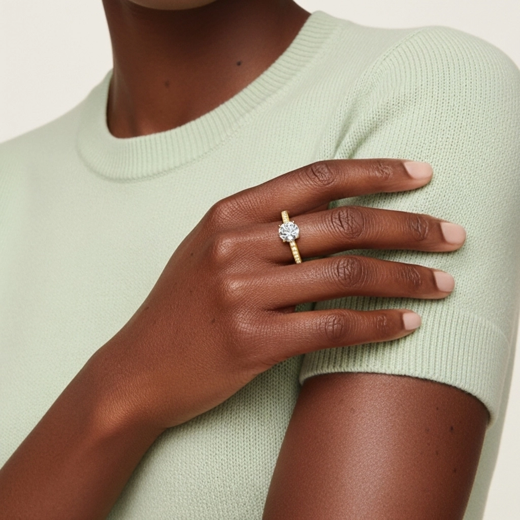 Éternel Rond Coupé Bague de fiançailles