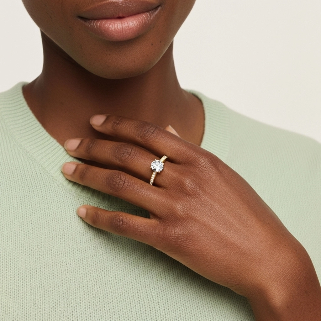 Éternel Rond Coupé Bague de fiançailles