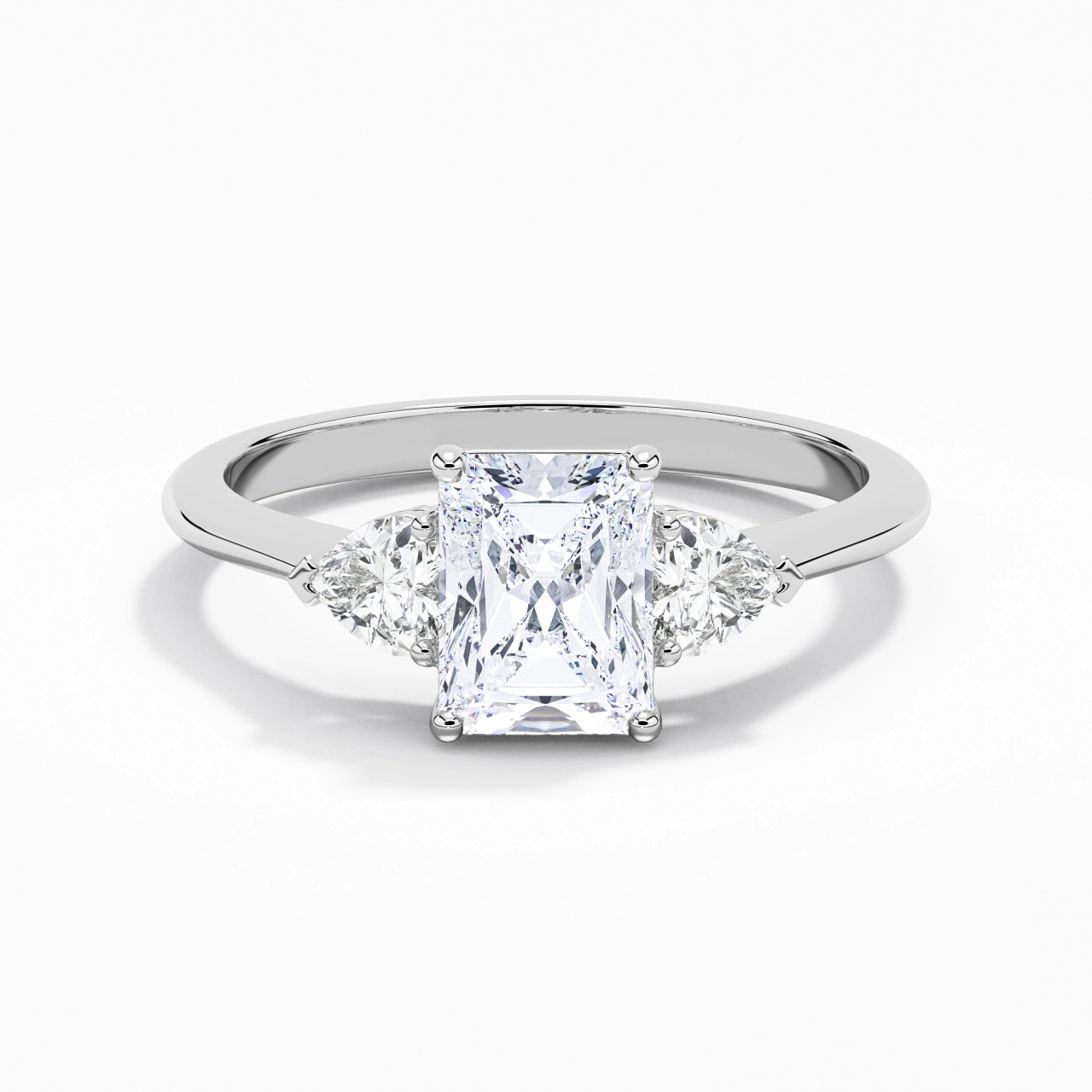 Delicate Radiant Cut Engagement Ring