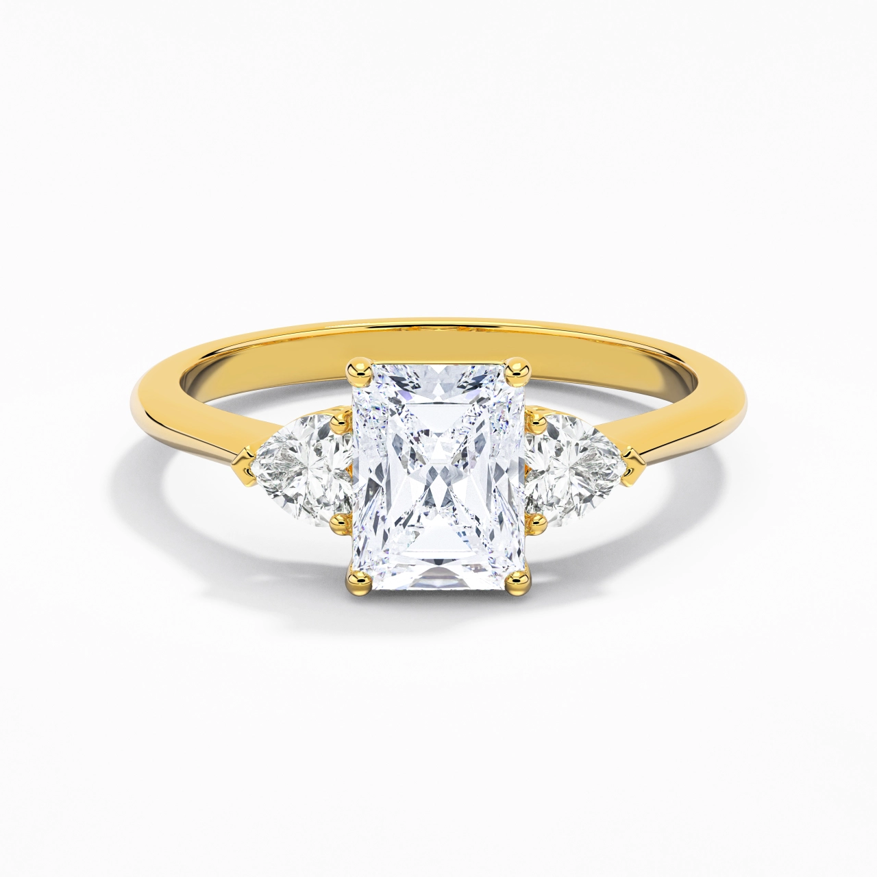 Delicate Radiant Cut Engagement Ring