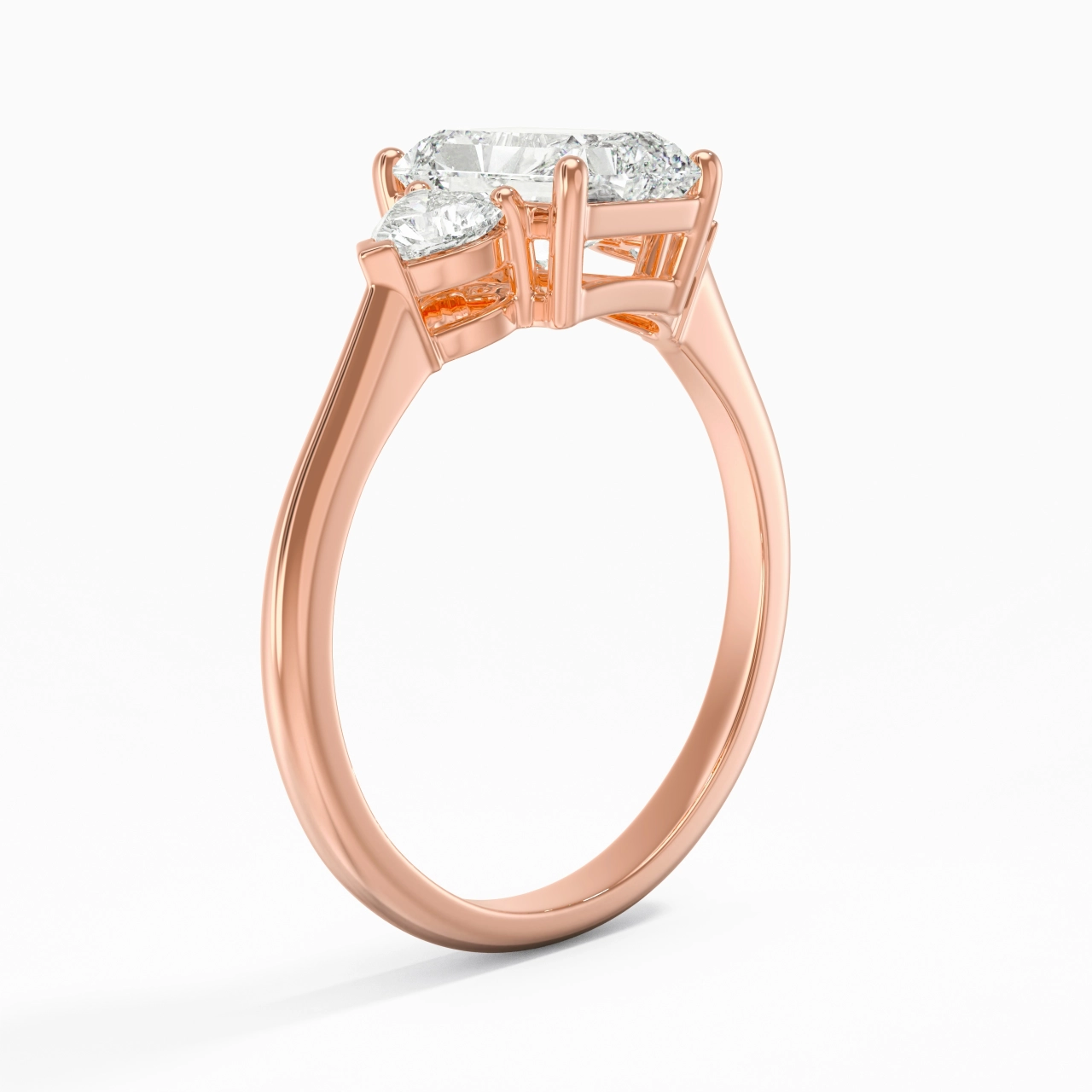 Delicate Radiant Cut Engagement Ring