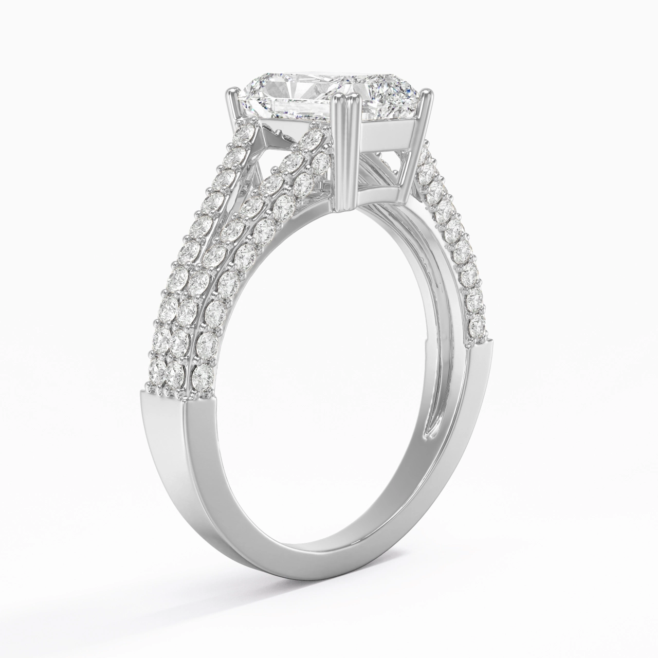 Cathedral Pavé Engagement Ring 2.00ct Cubic Zirconia