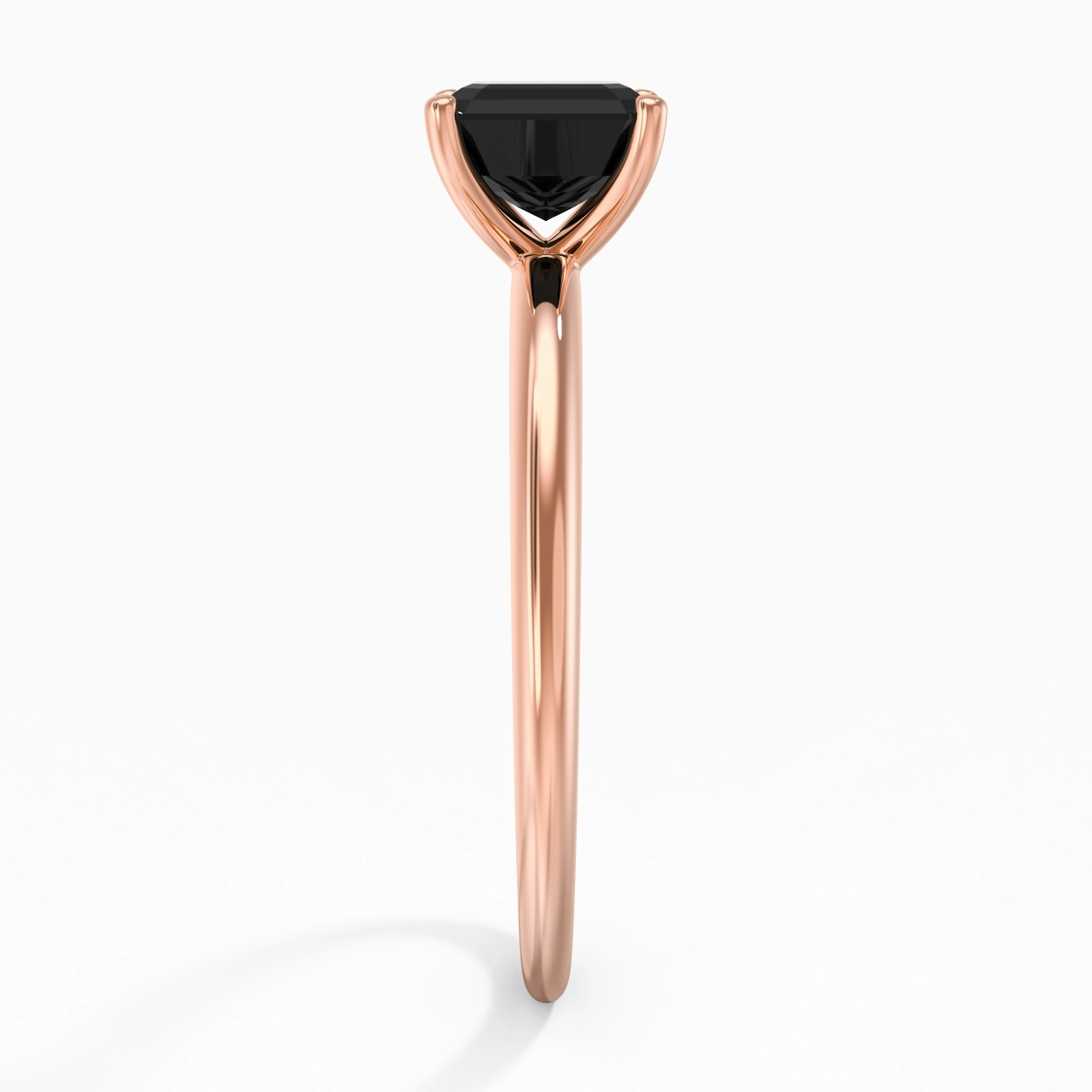 Classic Simple Asscher Cut Engagement Ring