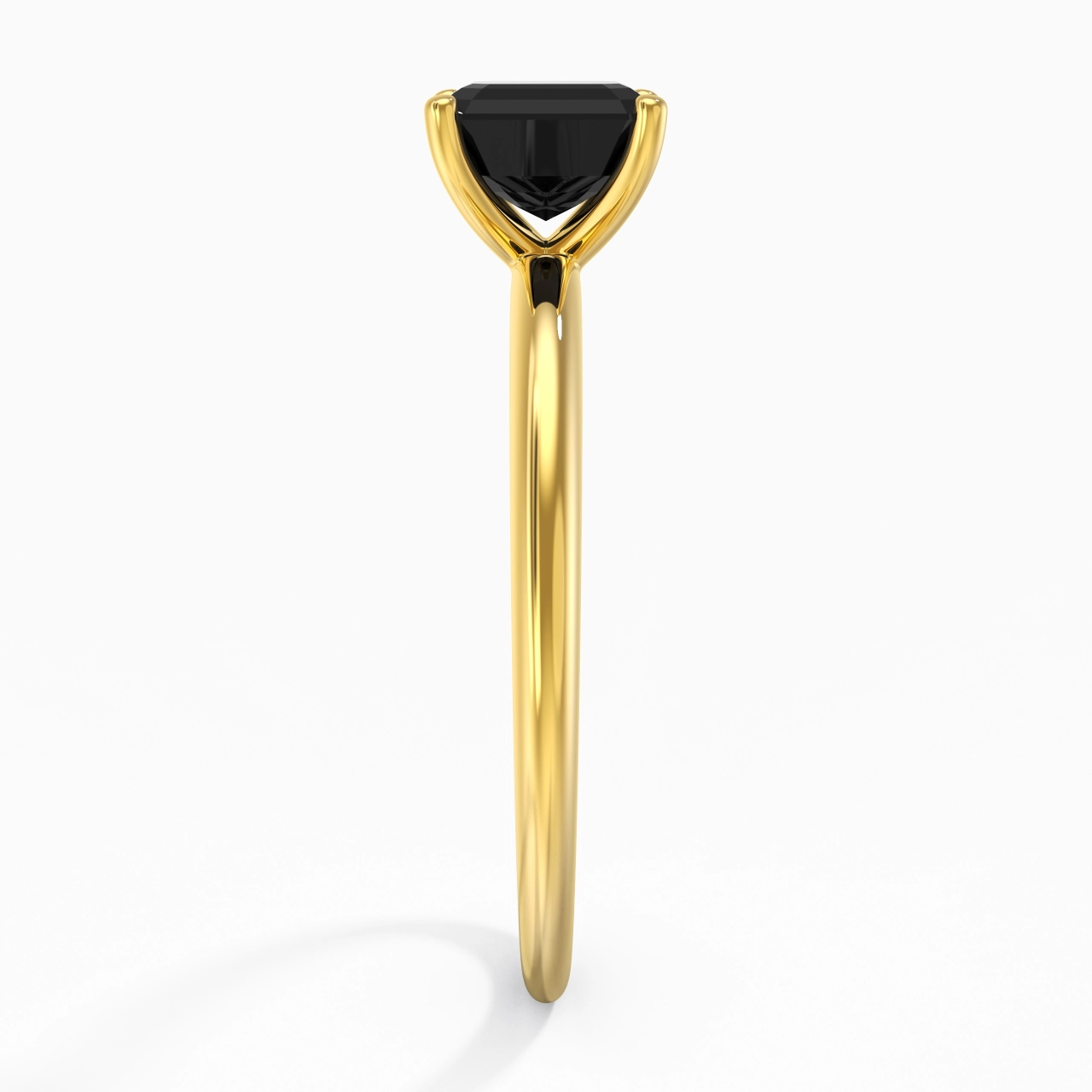 Classic Simple Asscher Cut Engagement Ring