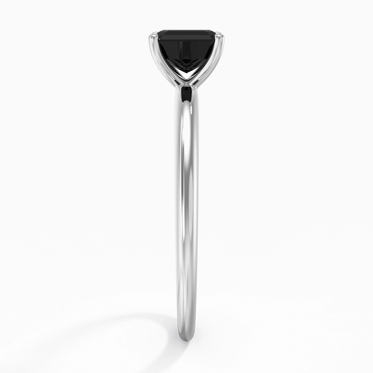 Classic Simple Asscher Cut Engagement Ring