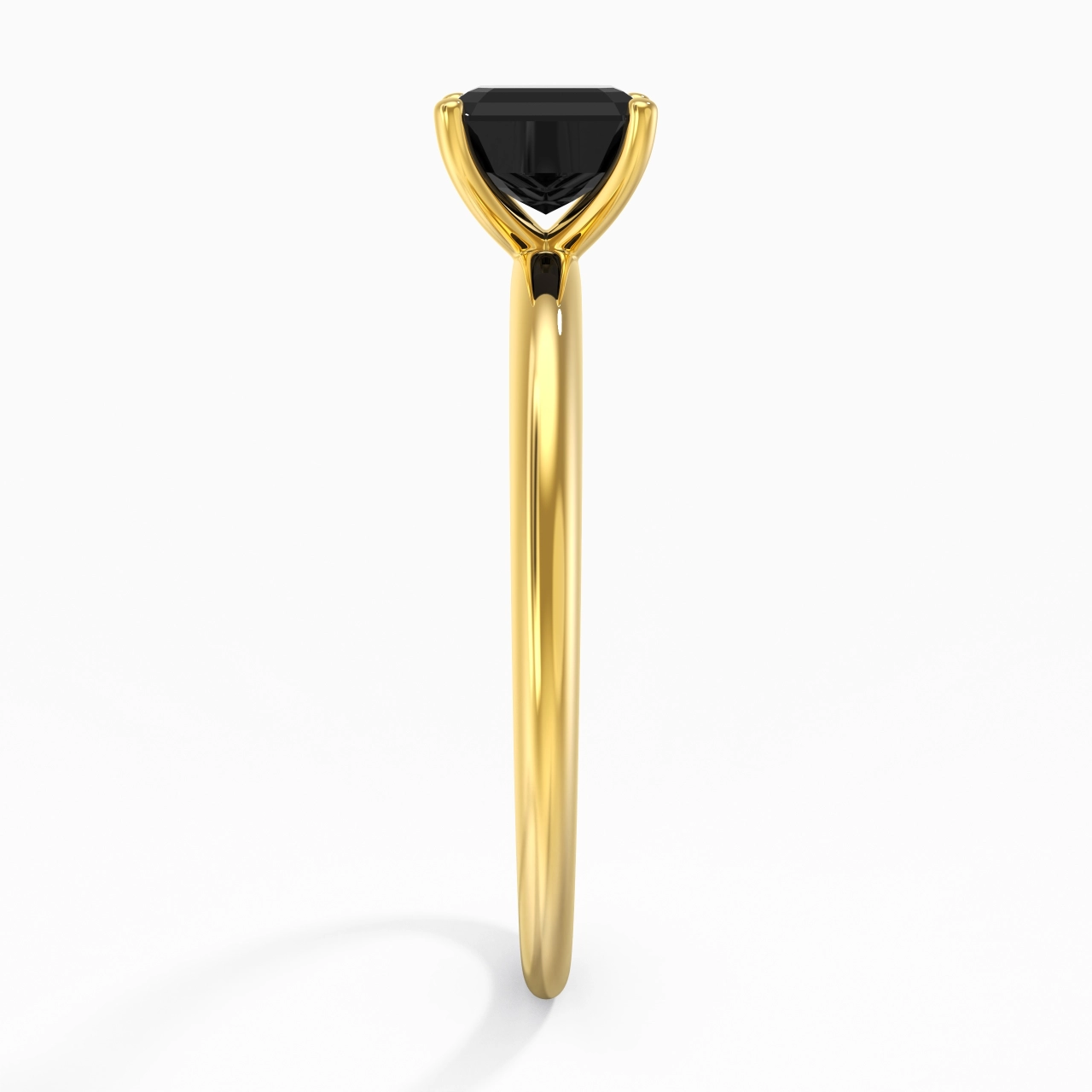 Classic Simple Asscher Cut Engagement Ring