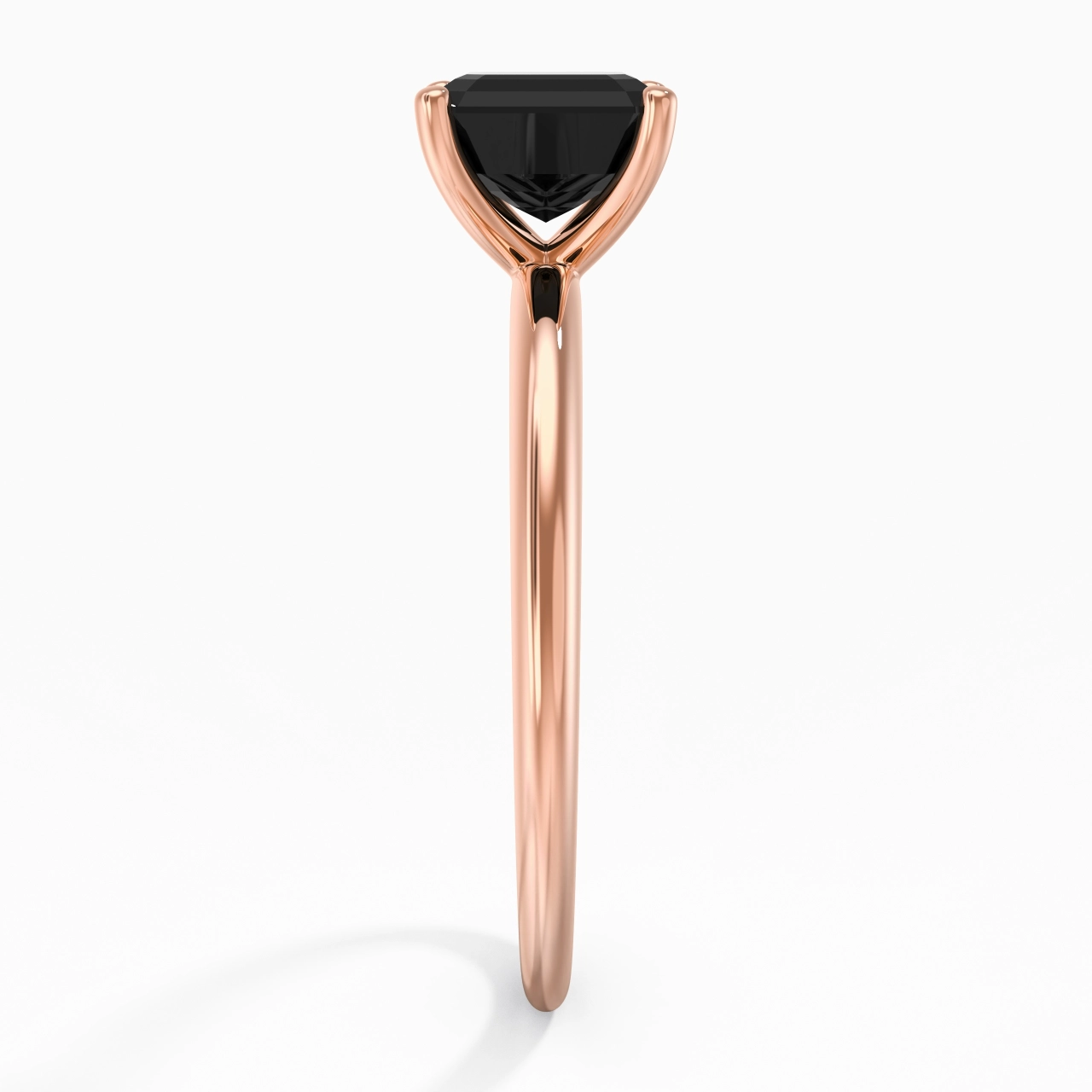 Classic Simple Asscher Cut Engagement Ring