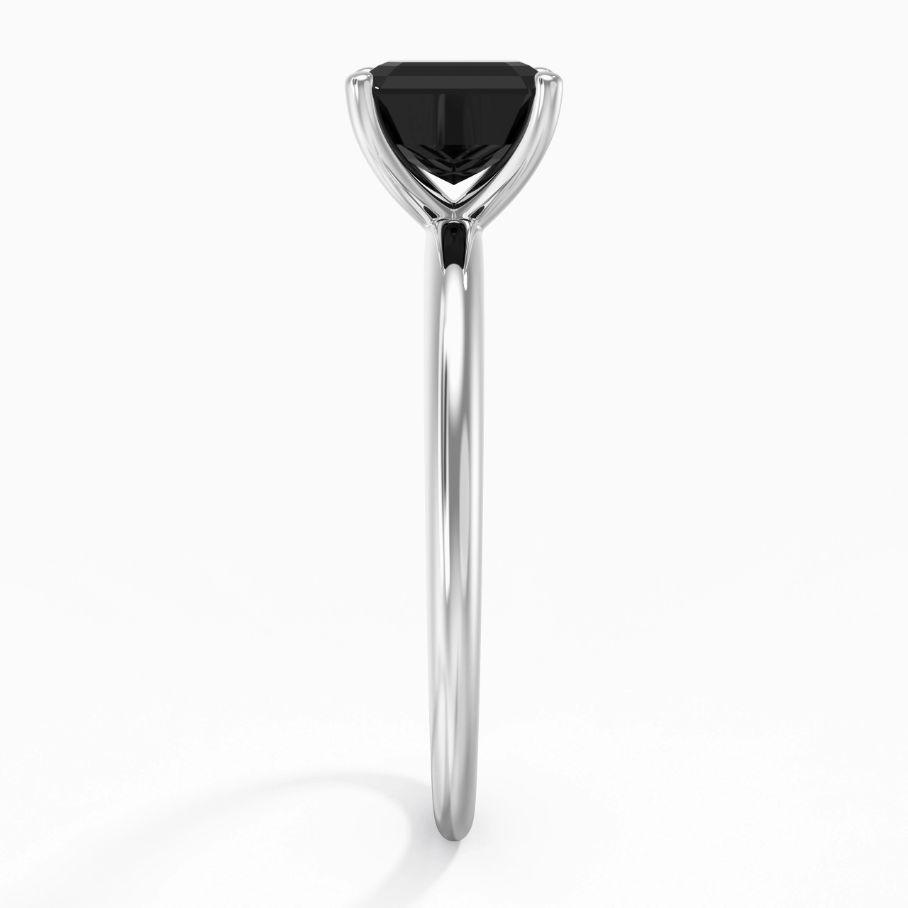 Classic Simple Asscher Cut Engagement Ring