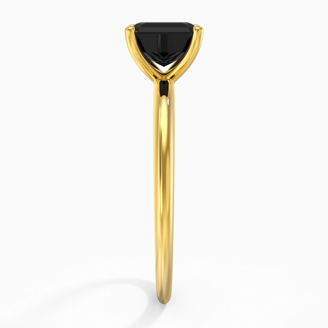 Classic Simple Asscher Cut Engagement Ring