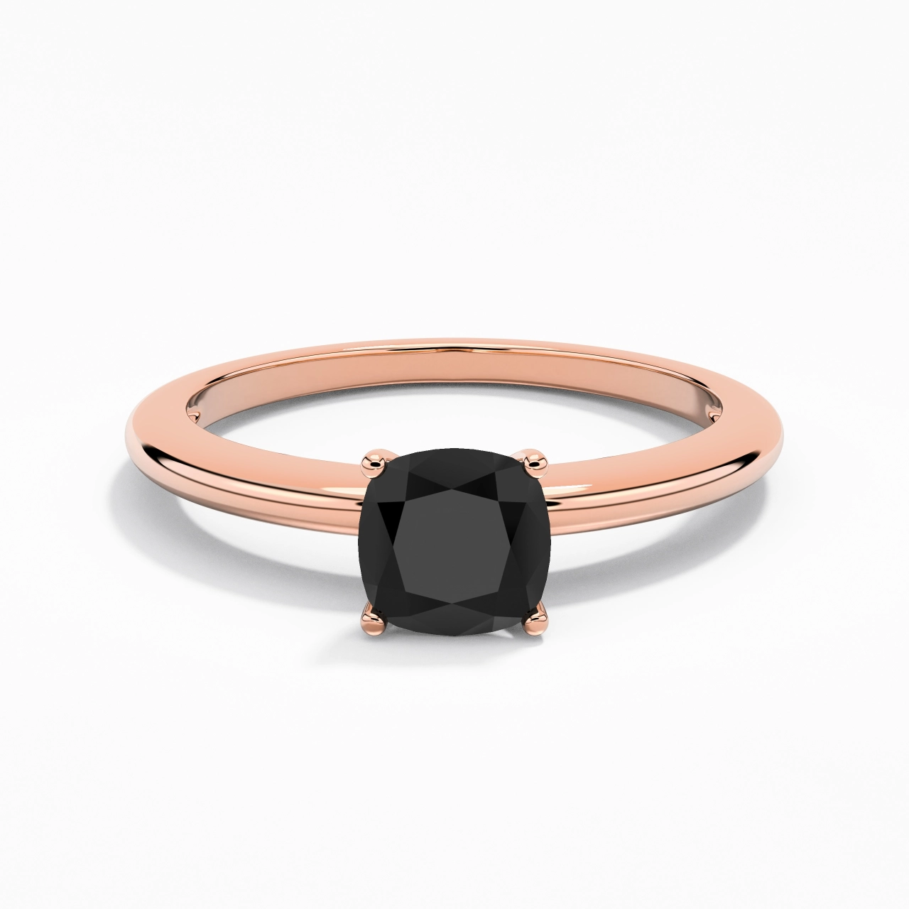 Classique Simple Coussin Coupé Bague de fiançailles