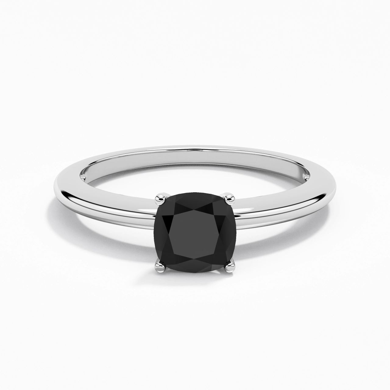 Classique Simple Coussin Coupé Bague de fiançailles