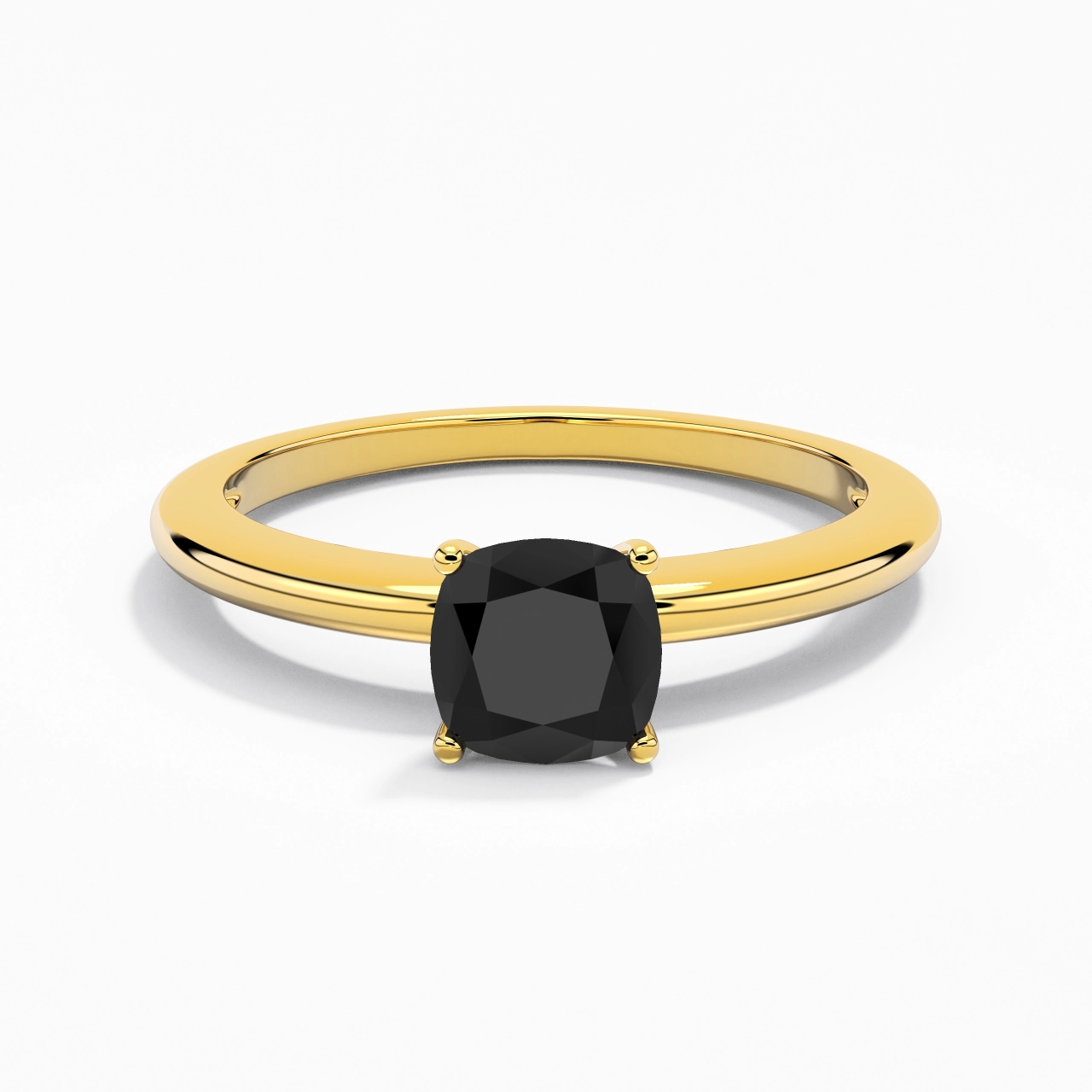 Classique Simple Coussin Coupé Bague de fiançailles
