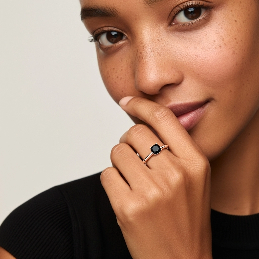 Classic Simple Cushion Cut Engagement Ring