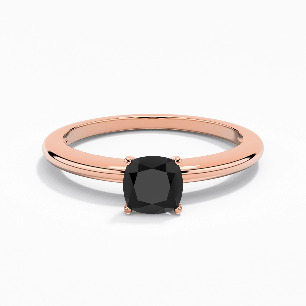 Classique Simple Coussin Coupé Bague de fiançailles