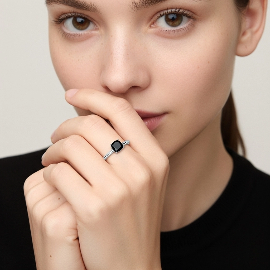 Classic Simple Cushion Cut Engagement Ring