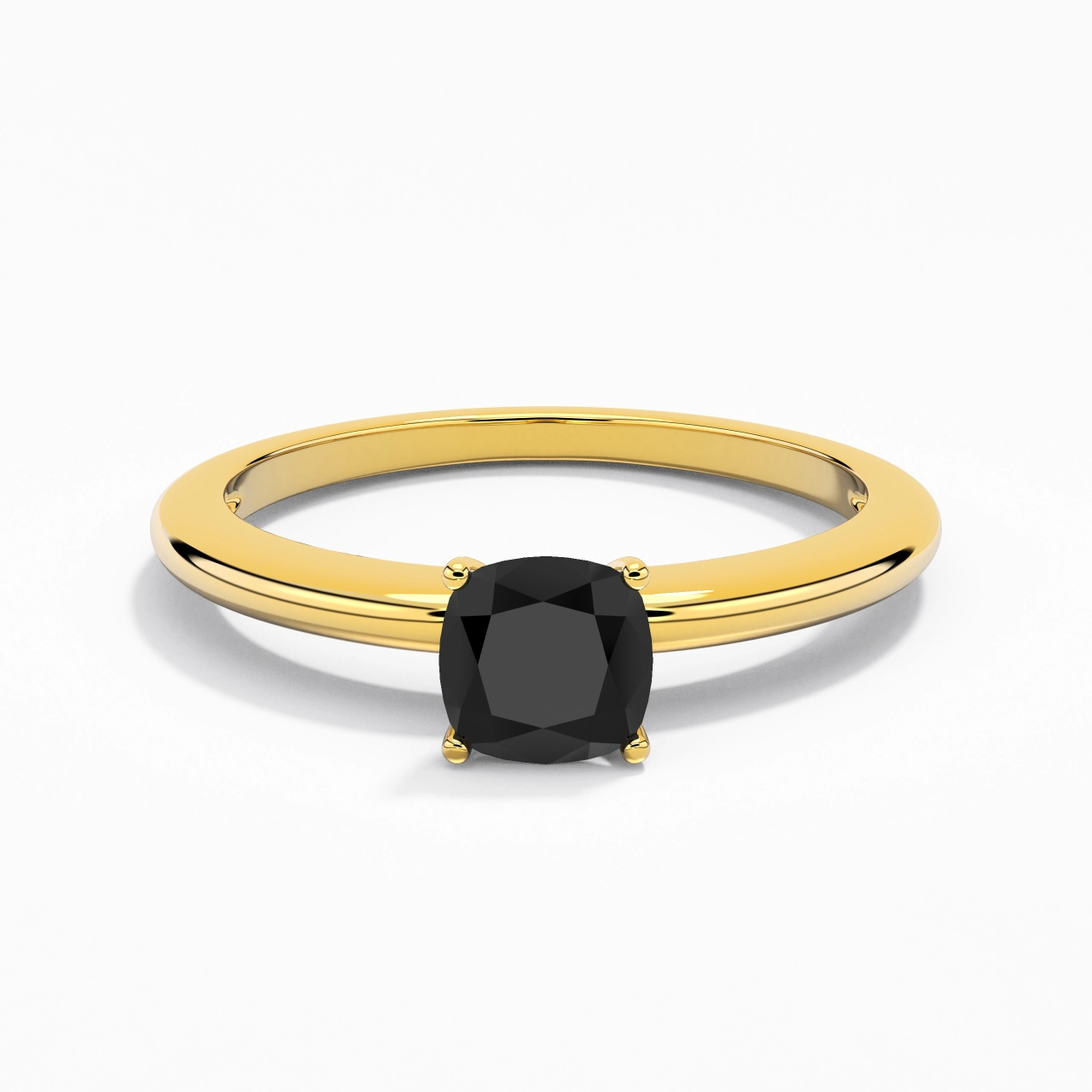 Classique Simple Coussin Coupé Bague de fiançailles