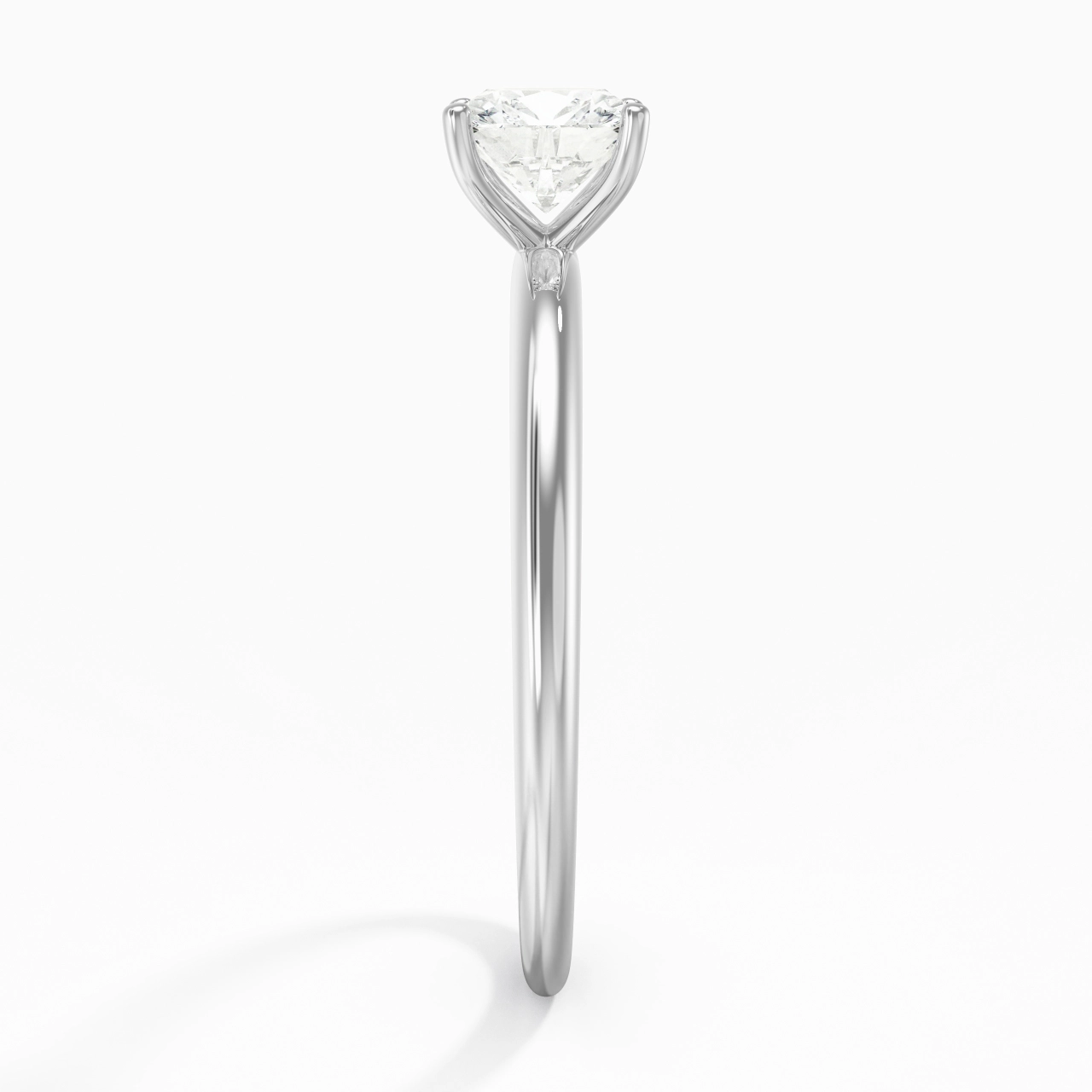 Classic Simple Cushion Cut Engagement Ring