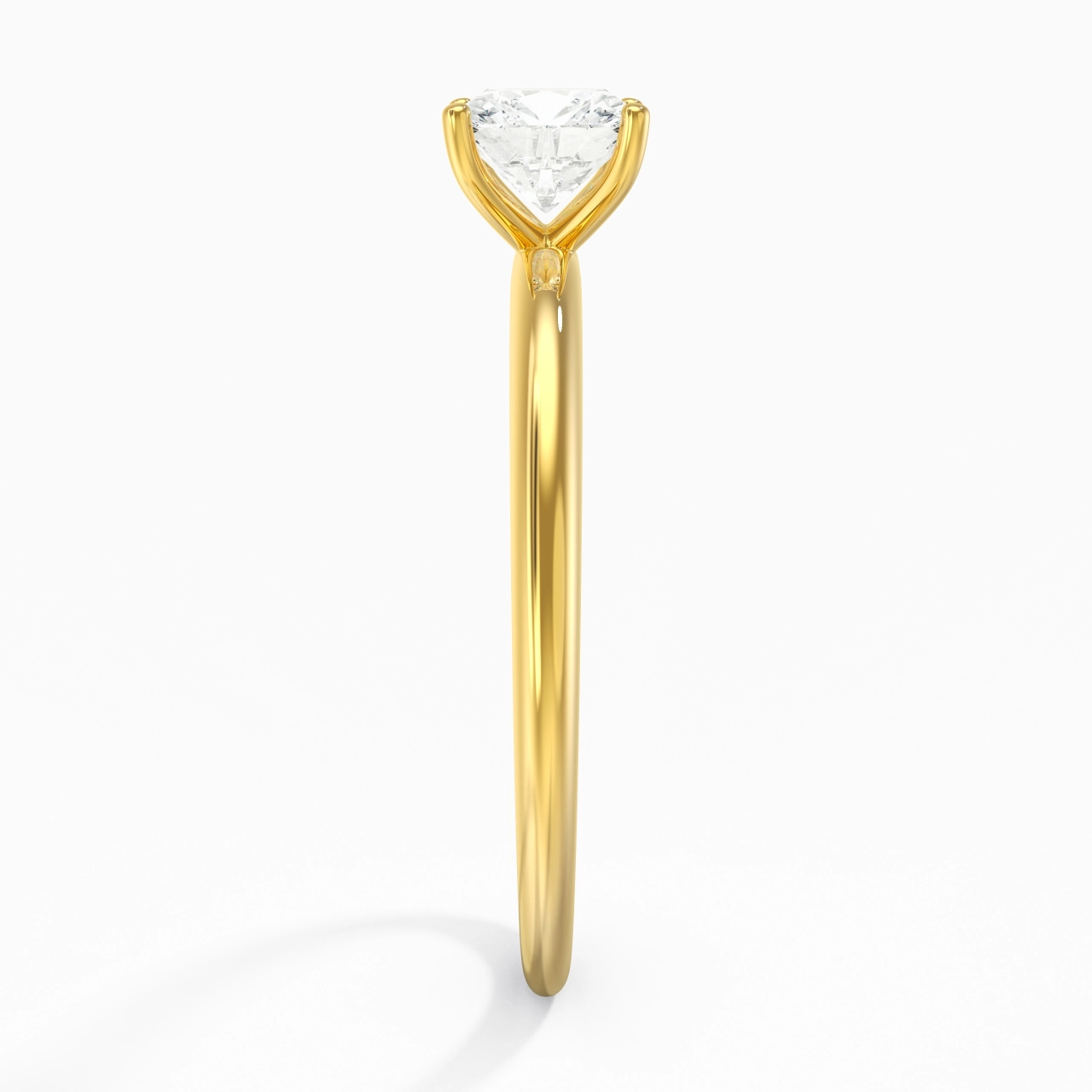 Classic Simple Cushion Cut Engagement Ring