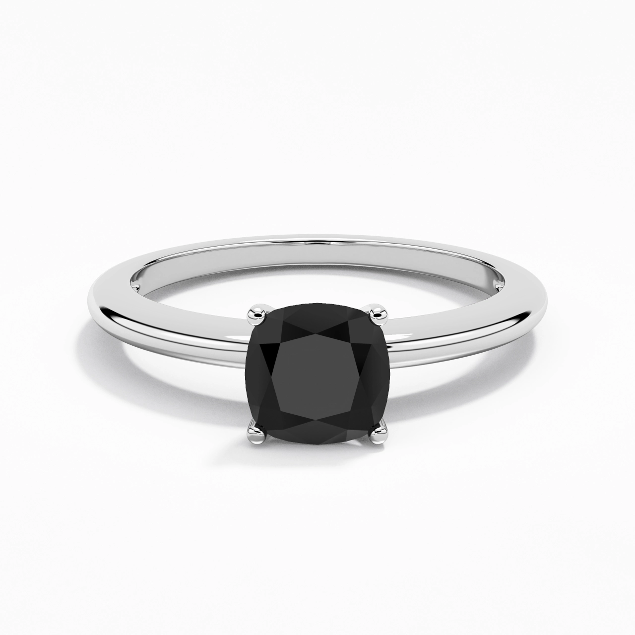 Classique Simple Coussin Coupé Bague de fiançailles